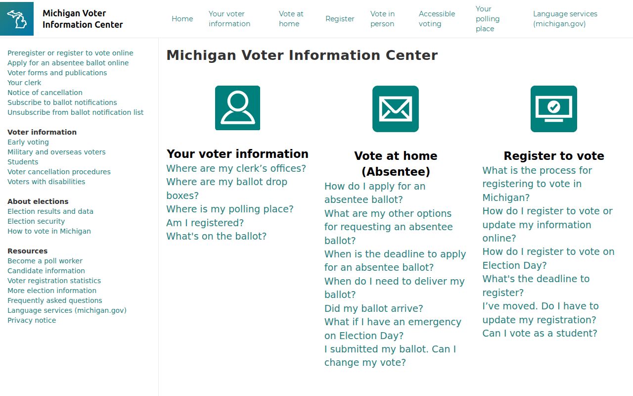 Plainfield Township residents directory Michigan Voter Information Center lookup
