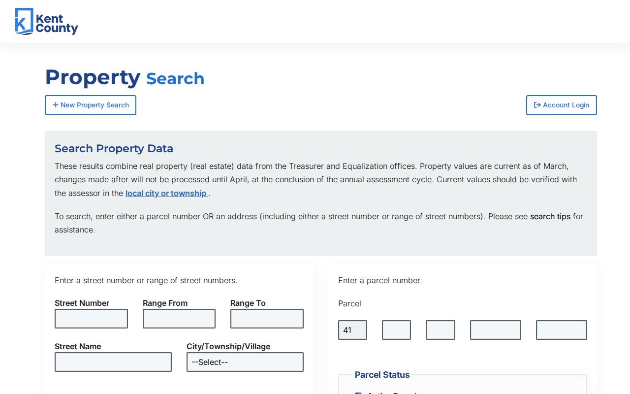 Plainfield Township residents directory Kent County Property Search address form